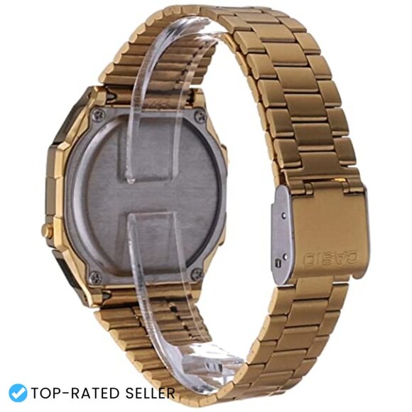 Vintage Retro Digital Watch Gold Tone Stainless Steel Band Quartz Movement main image 6